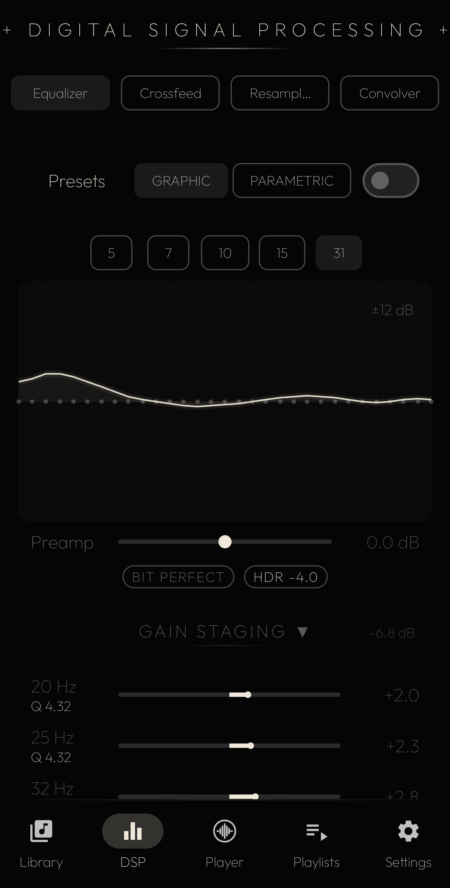 31-band parametric equalizer
