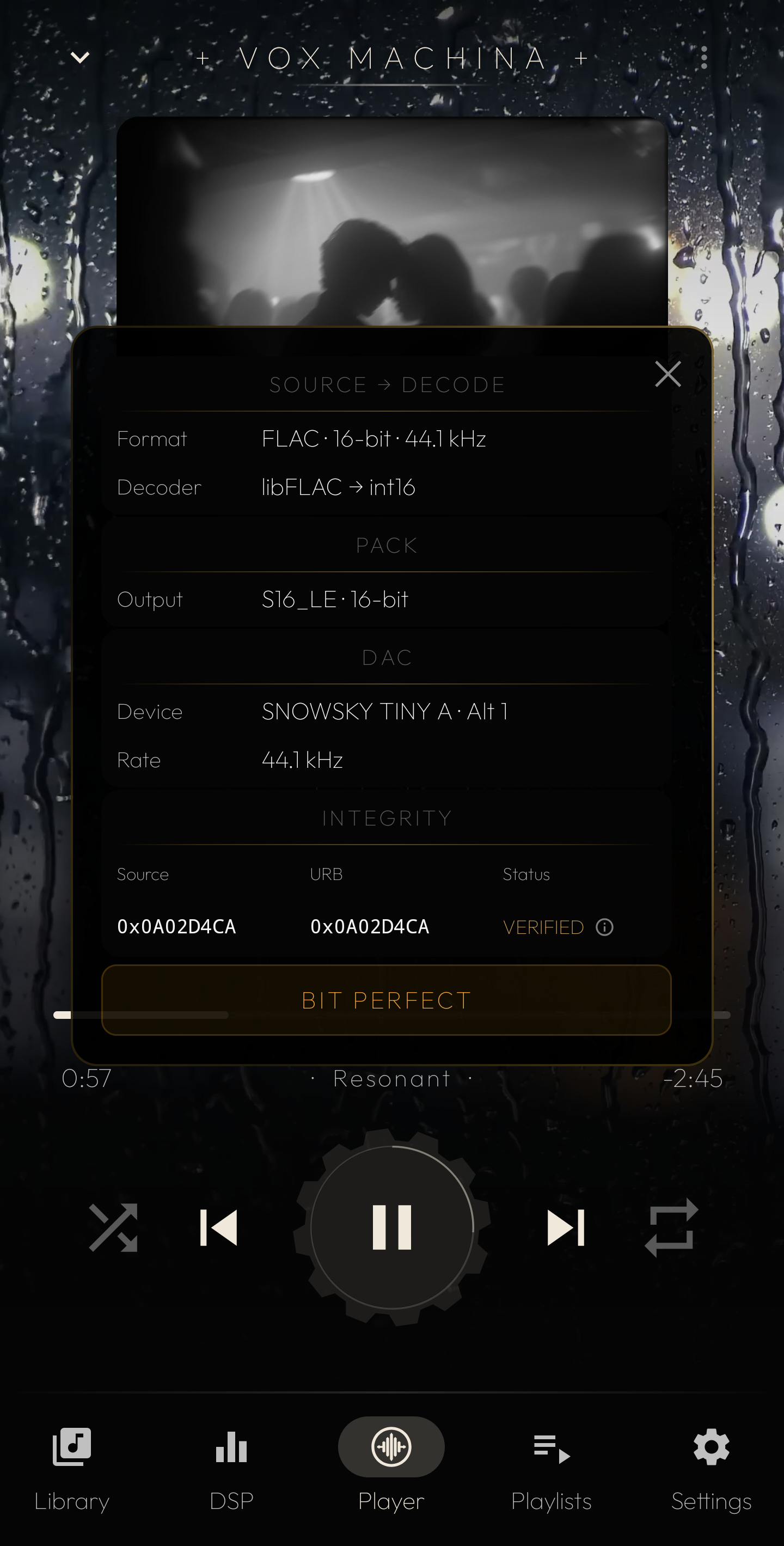 Pipeline Card — FLAC stream verified
